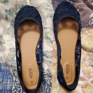 Navy flats
